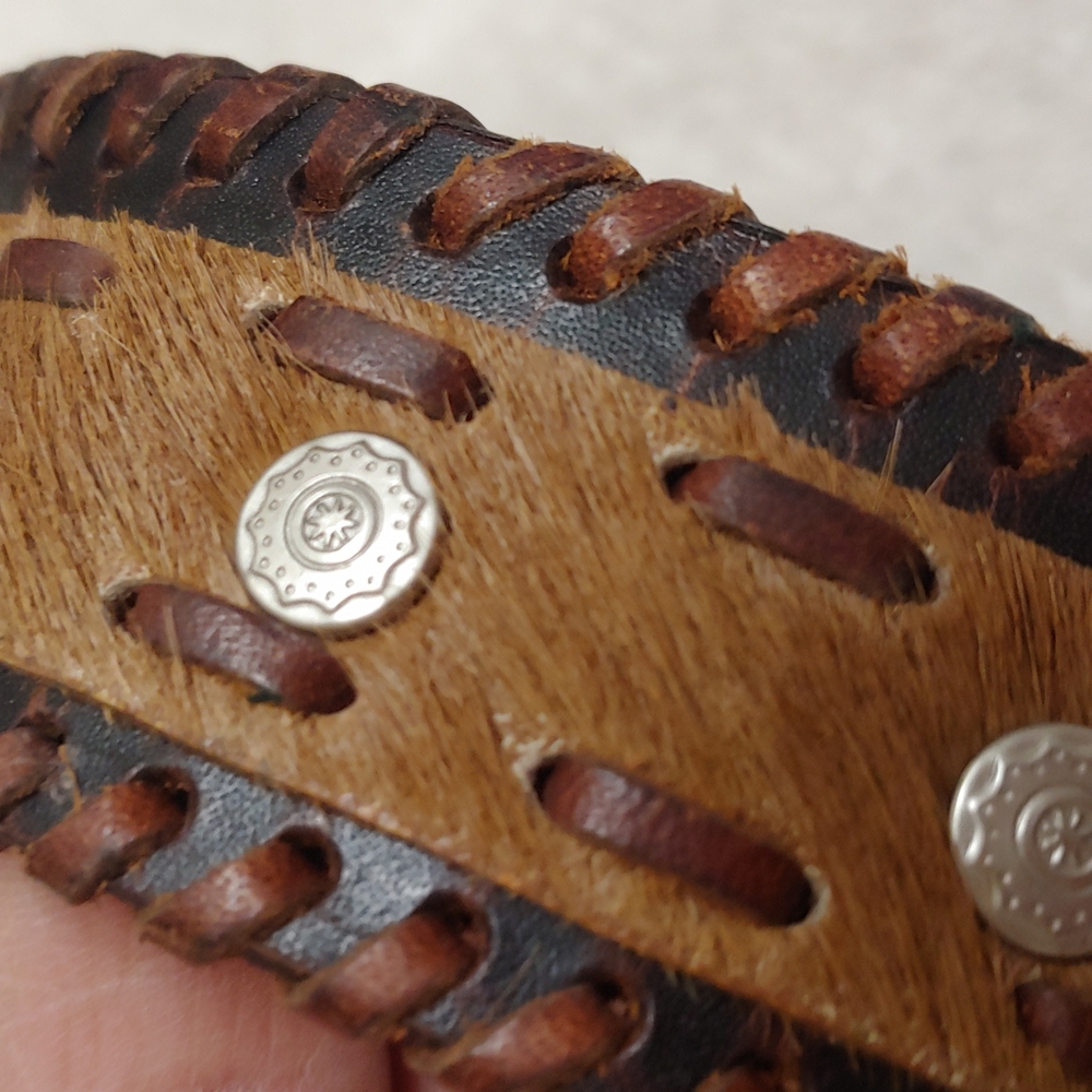 Horse hair, and leather western Cowgirl belt... Beautiful!!!!  Top quality - Picture 7 of 13